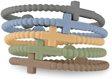 Ryan & Rose Jesus Bracelets - Cross Silicone Bracelet | Amazon (US)
