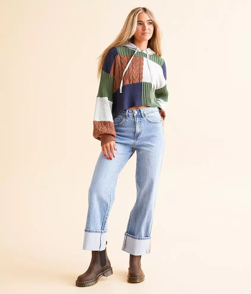 Gabby Baggy Cropped Straight Cuffed Jean | Buckle