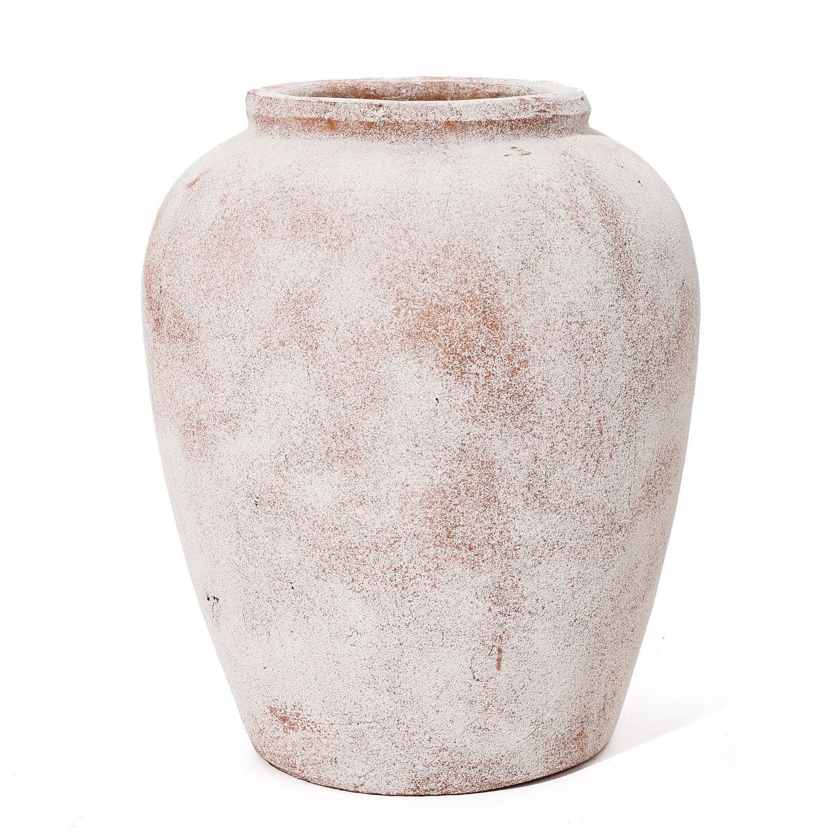 LuxenHome Marble Brown and White 12.4-Inch Tall Terracotta Vase Multicolored | Target