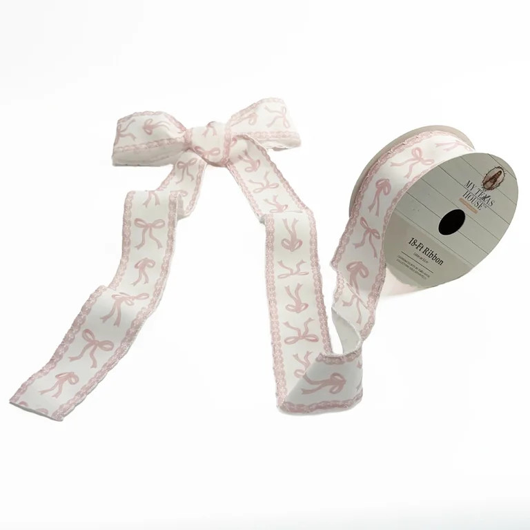 Pink Bow Easter Ribbon, 18', by My Texas House | Walmart (US)
