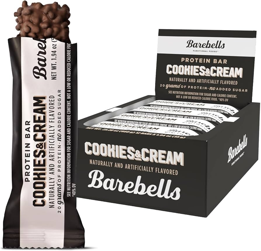 Barebells Protein Bars Cookies & Cream - 12 Count, 20g High Protein Treats - Chocolate Nutrition ... | Amazon (US)