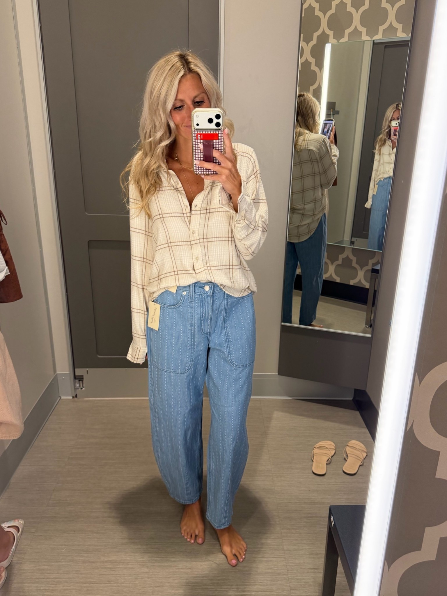 Not me rushing summer but how do I turn down a barrel Jean and flannel

#LTKgrwm #LTKmomlife