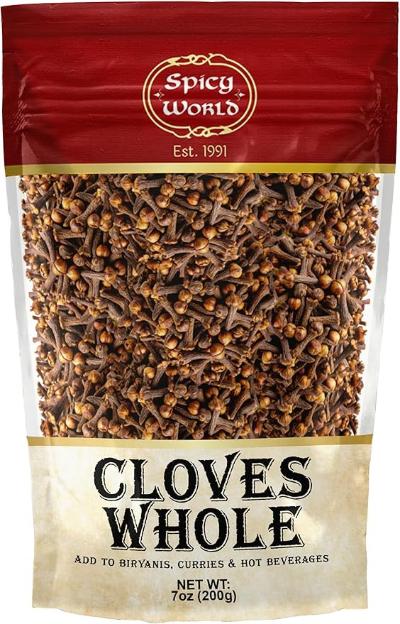 Whole Cloves 7 Oz Bag - Great for Foods, Tea, Pomander Balls, and Even Potpourri - by Spicy World | Amazon (US)