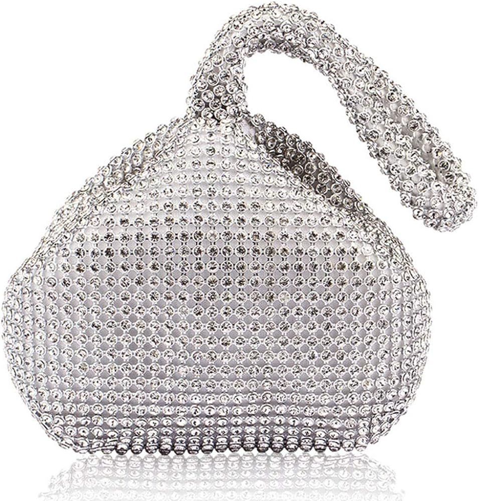 Mogor Women's Triangle Bling Glitter Purse Crown Box Clutch Evening Luxury Bags Party Prom | Amazon (US)