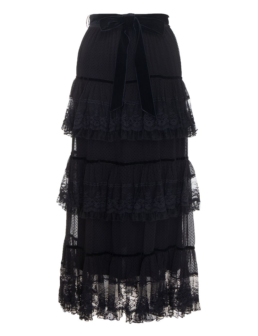 Glassy Frilled Lace Midi Skirt | ZIMMERMANN (APAC)