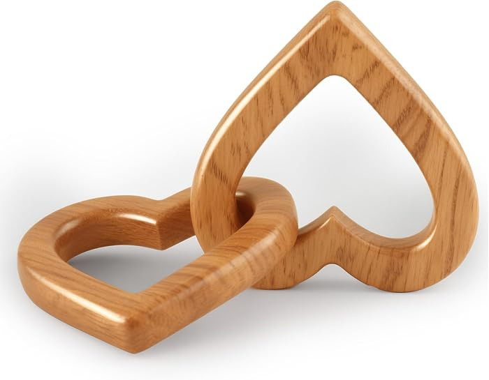 Olive Interlocking Wood Hearts Valentines Day Gift for Engagement, Anniversary, Wedding, interlin... | Amazon (US)