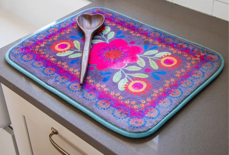 🌸🍽️ Elevate your kitchen with our charming reversible dish drying mat from Natural Life. 

A must-have for free-spirited, busy moms in their 40s who appreciate both style and functionality.

 #BohoMoms #KitchenEssentials #NaturalLife #HippieStyle"

#LTKhome #LTKGiftGuide #LTKHoliday