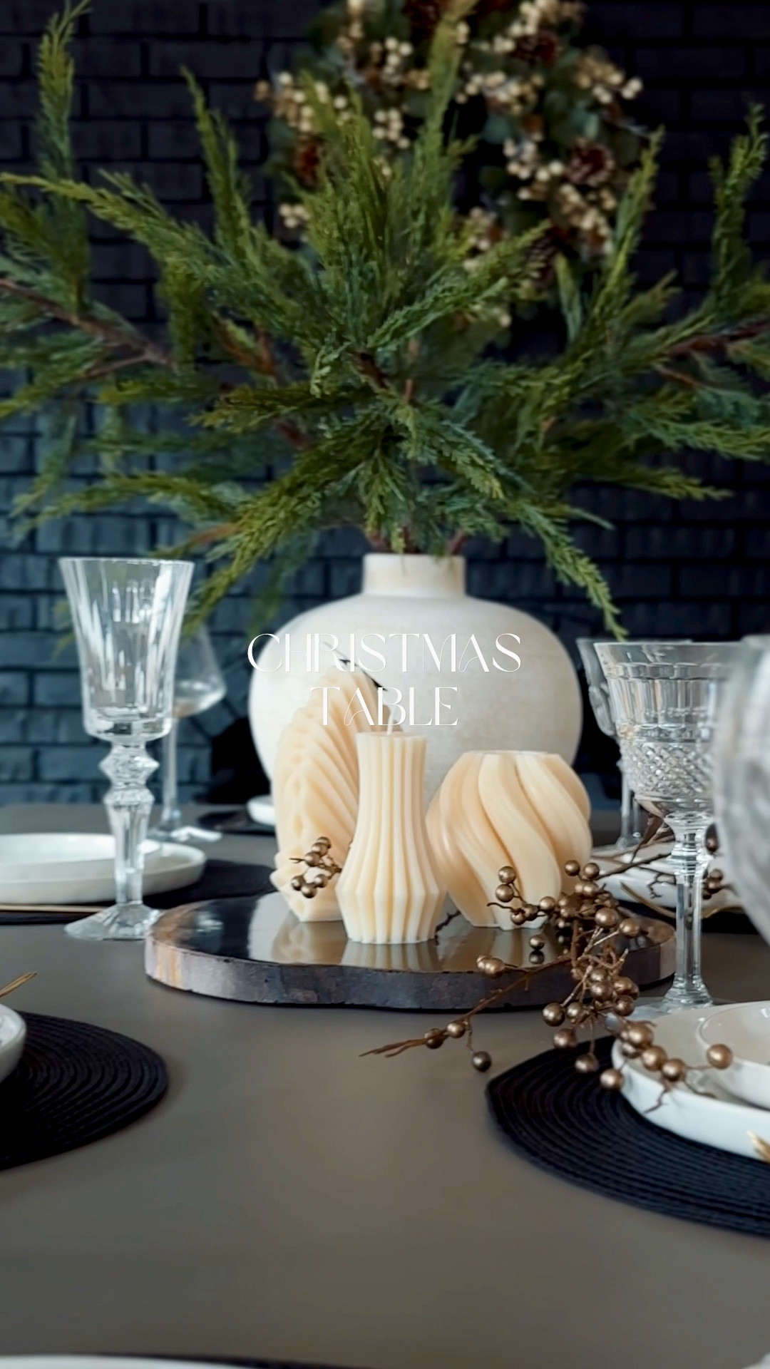 Christmas Table | Holiday Party | Crate and Barrel Vase | Faux Cypress Stem | Christmas Branches | Christmas Centerpiece | Cyber Sale | Amazon Home | Amazon Cyber Monday #LTKCyberWeek 

#LTKHoliday #LTKhome