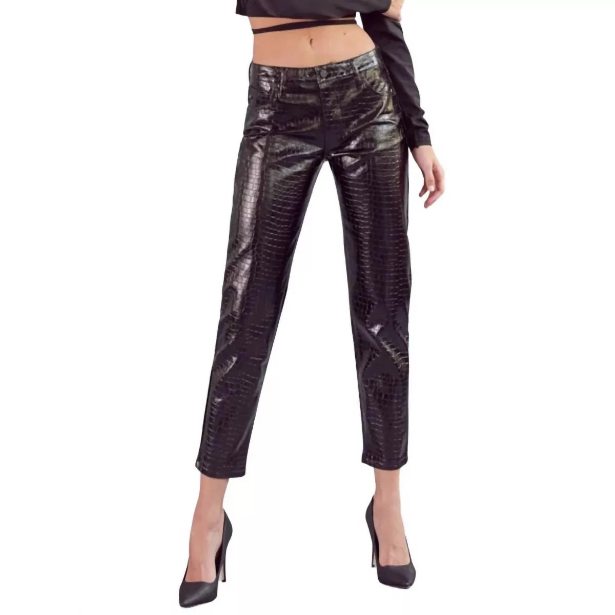 Women's Snakeskin Coated Straight Leg Jean - KanCan | Target