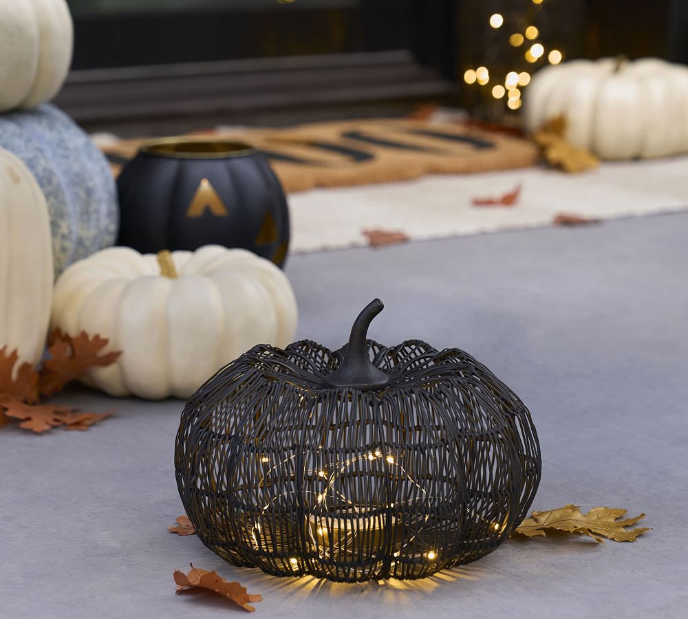 Lit Wire Pumpkins | Pottery Barn (US)