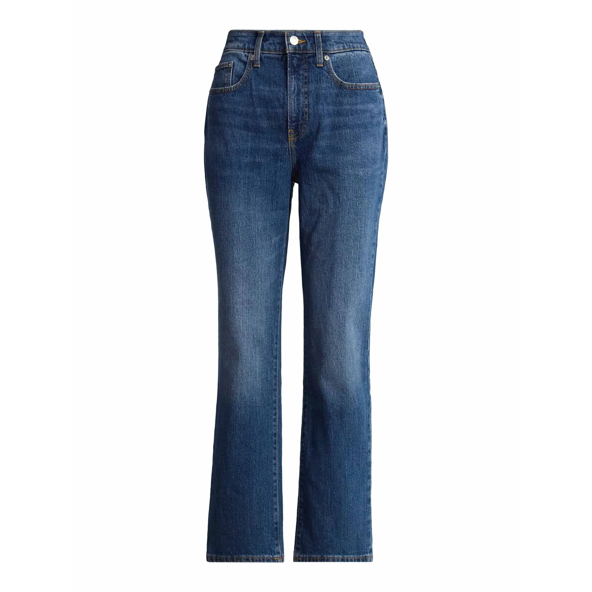 Free Assembly Women's High Rise Ankle Length Straight Jeans, 30" Inseam, Sizes 0-16 | Walmart (US)