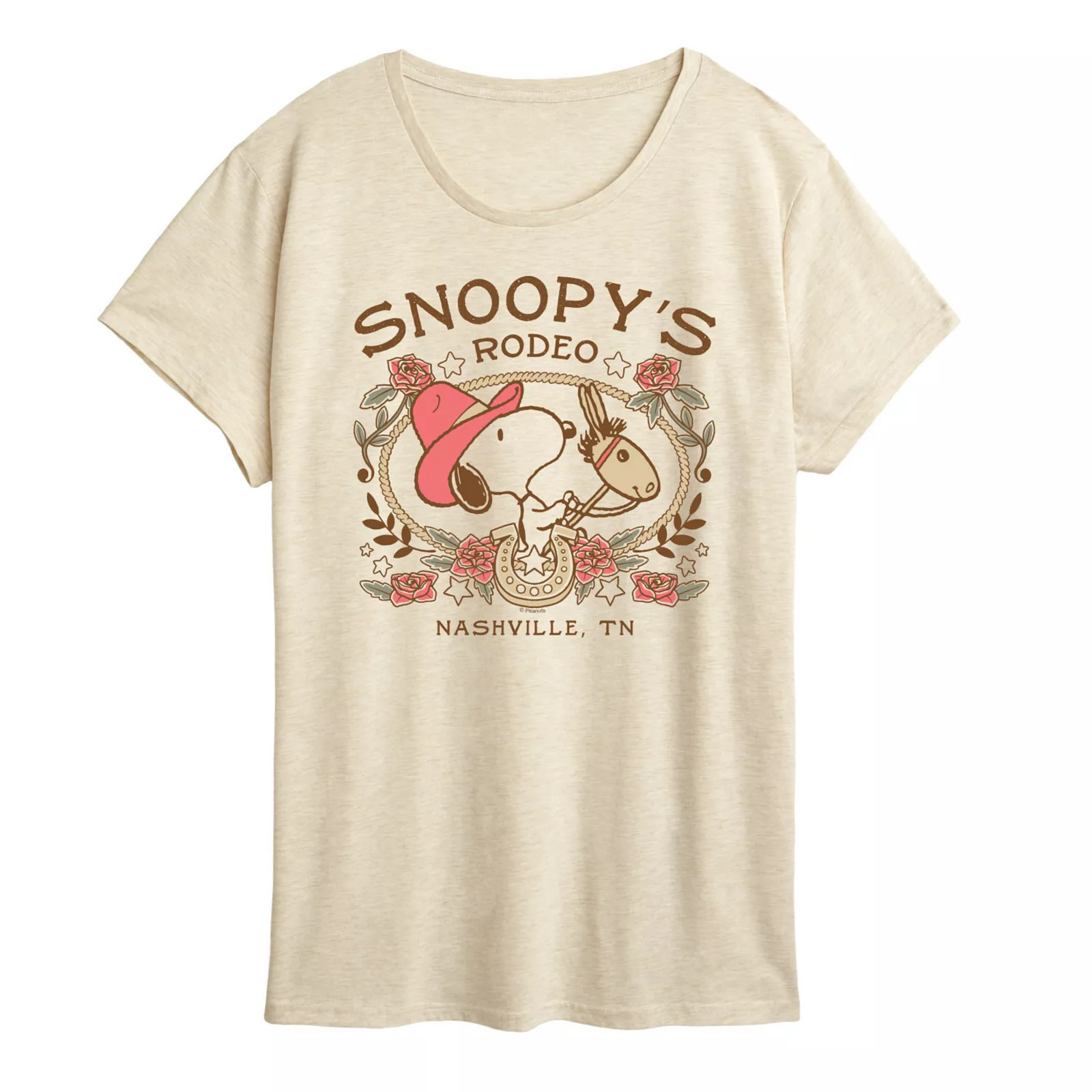 Women's Peanuts Snoopy Graphic Tee, Size: XXL, Beige | Kohl's