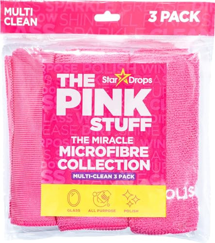 Stardrops – The Pink Stuff – Miracle Microfibre Cloth Collection 3 Pack | Amazon (US)