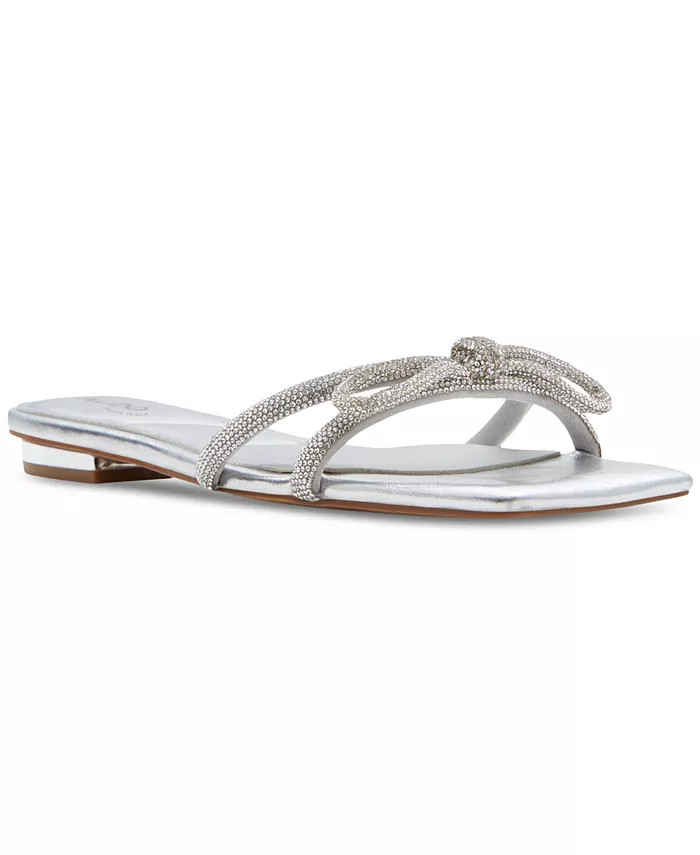 Women's Glimmera Rhinestone Bow Slide Sandals | Macys (US)