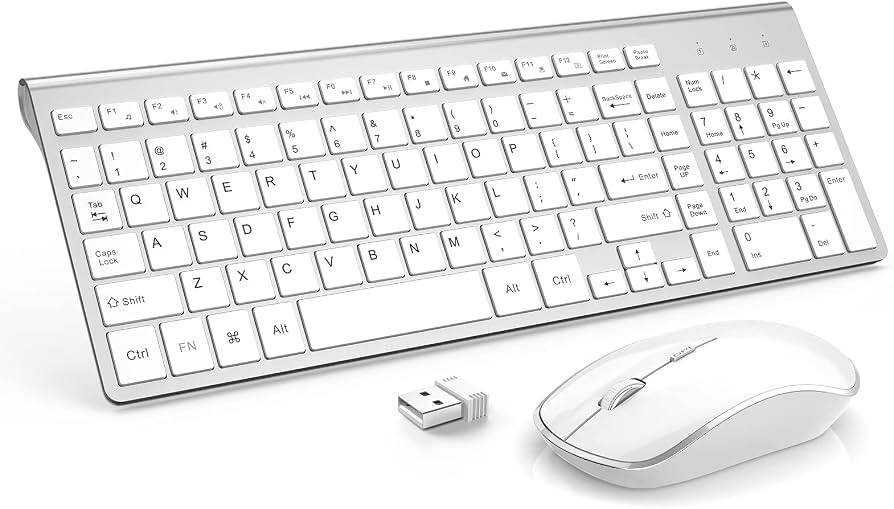 Wireless Keyboard and Mouse,J JOYACCESS USB Slim Wireless Keyboard Mouse with Numeric Keypad Comp... | Amazon (US)