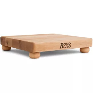 John Boos Maple Wood 12 Inch Square Cutting Board with Feet, 12 x 12 x 1.5 Inches and 3 Piece Woo... | Target