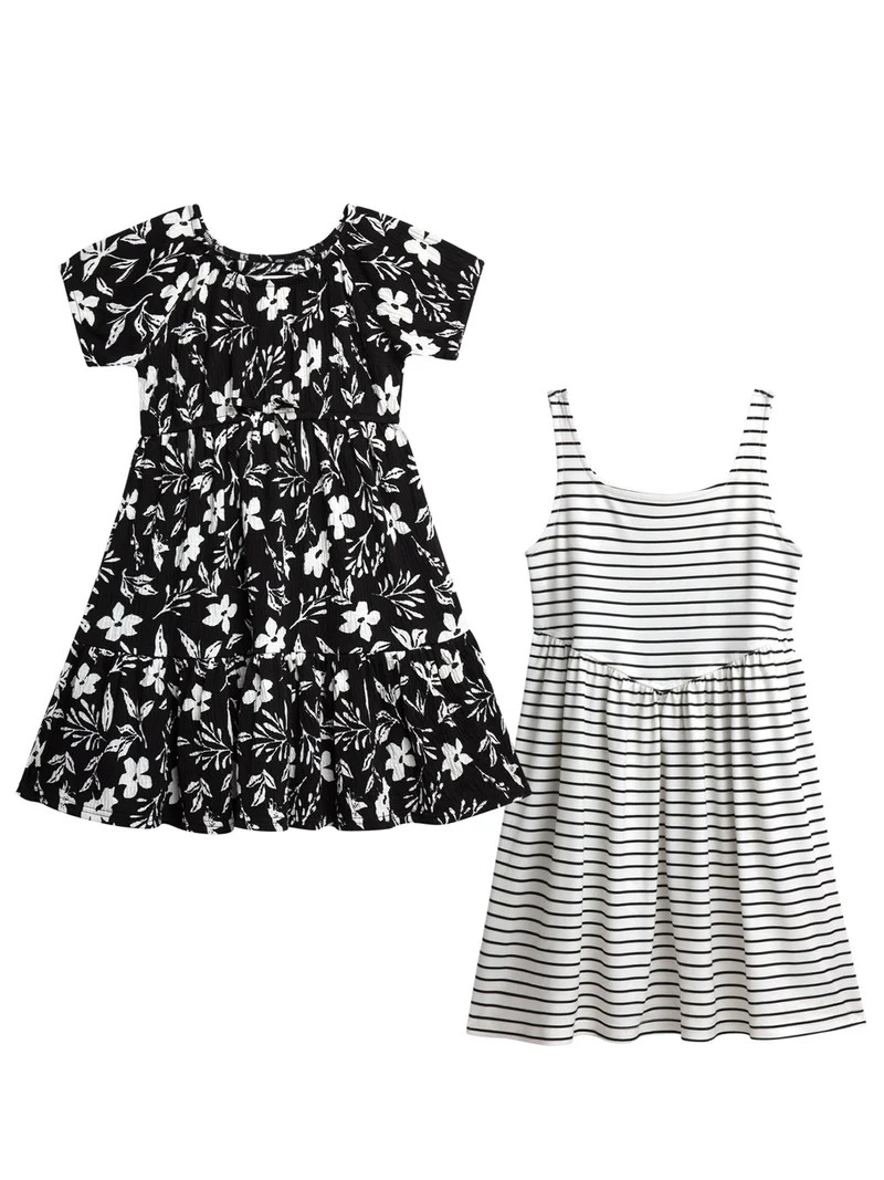 Jessica Simpson Girls' Two Pack Knit All-over Print Dress Set, Sizes 4-16 | Walmart (US)