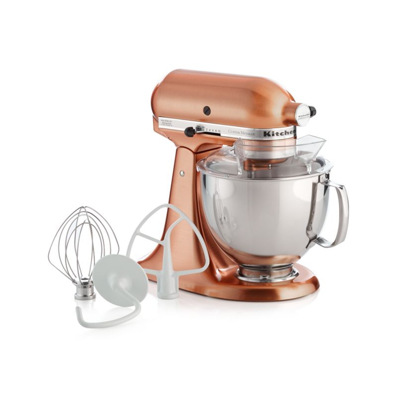 KitchenAid Custom Metallic Series 5-Quart Tilt-Head Satin Copper Stand Mixer + Reviews | Crate an... | Crate & Barrel