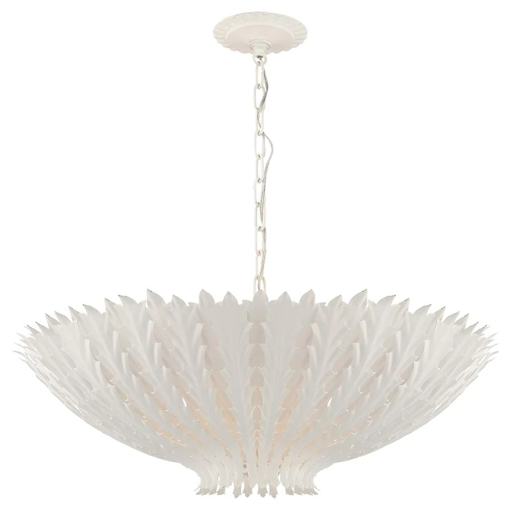 Visual Comfort Hampton Hollywood Regency Plaster White Chandelier - Large | Kathy Kuo Home