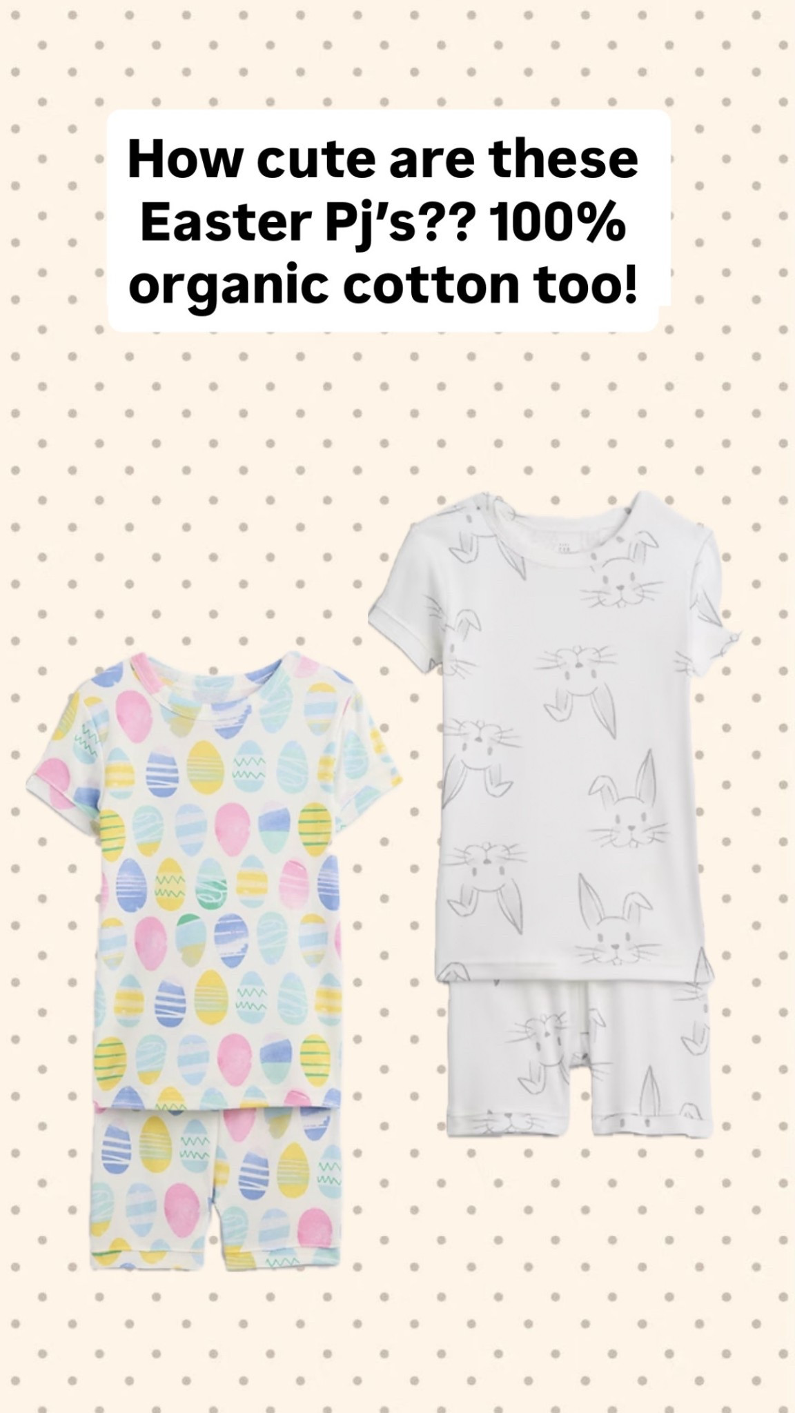 100% organic cotton Easter Pj’s for babies and toddlers 

#LTKKids #LTKBaby #LTKSpringSale