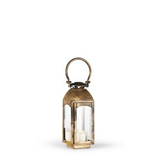Capri Burnished Brass Lantern | Frontgate | Frontgate