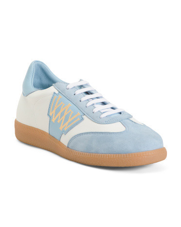 Made In Italy Leather Valetta Tie Sneakers | TJ Maxx