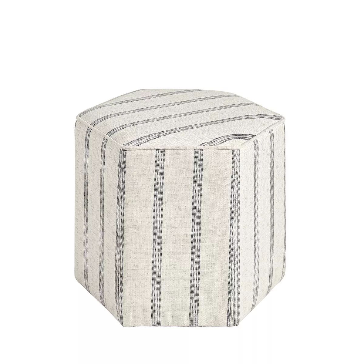 Martha Stewart Ellen Striped Upholstered Ottoman | Kohl's