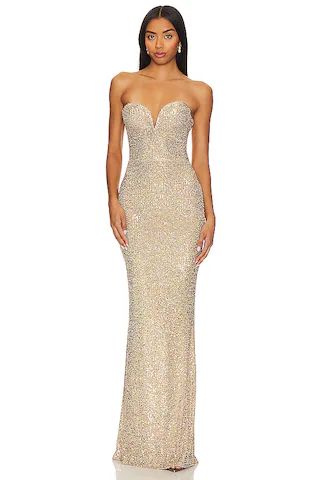 Nookie Lumiere Gown in Gold from Revolve.com | Revolve Clothing (Global)