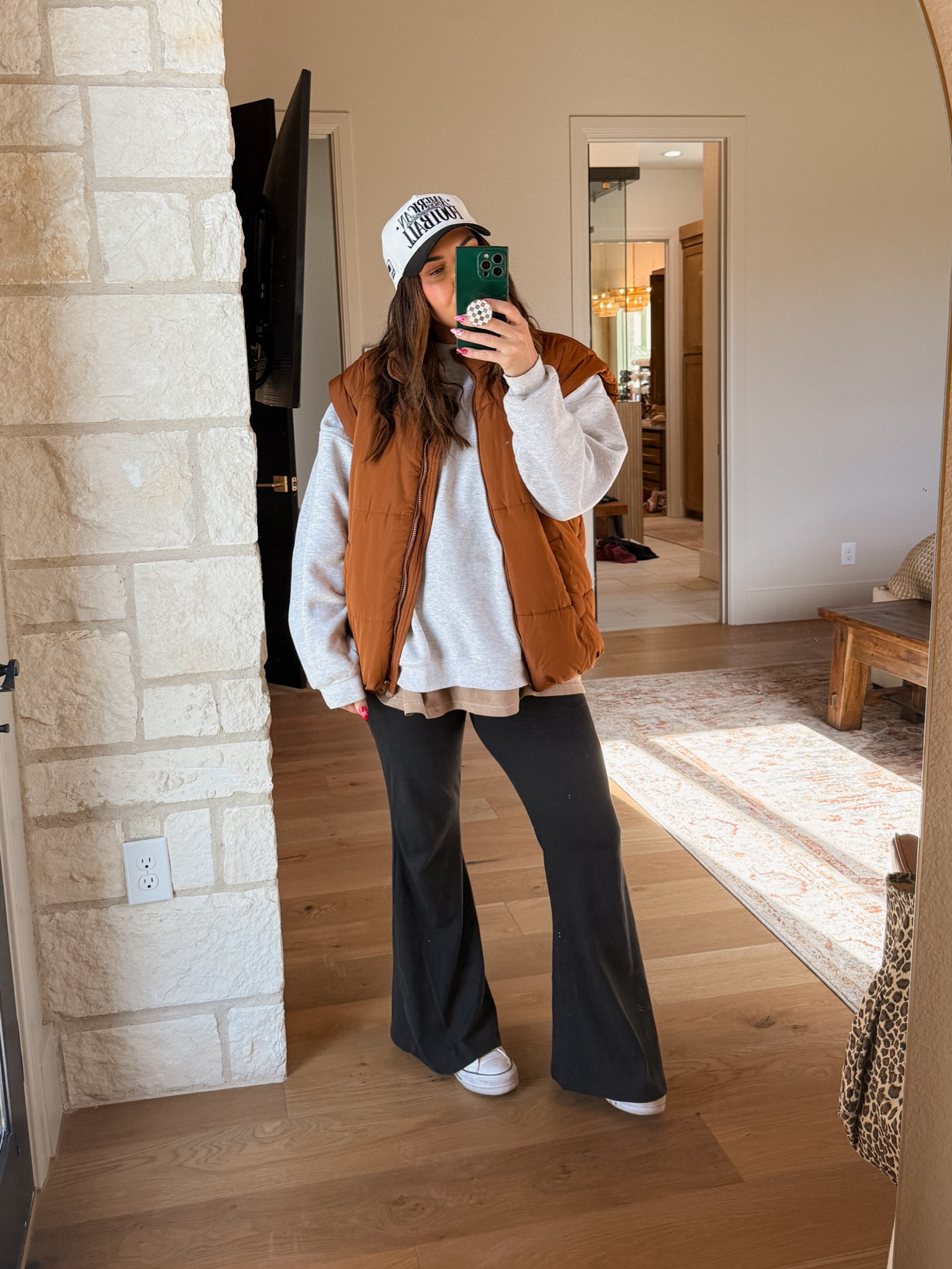 Floor outfit:
Sweatshirt: XXL
tee: XXL
Flare Pants: XL
Vest: XL


#LTKStyleTip #LTKFindsUnder50 #LTKMidsize