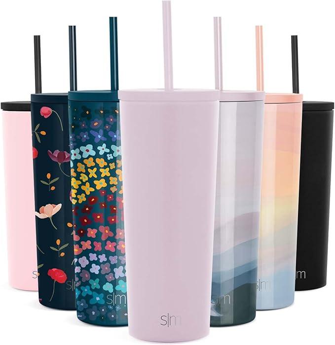 Simple Modern Classic Insulated Tumbler with Straw and Flip Lid - Stainless Steel Water Bottle Ic... | Amazon (US)