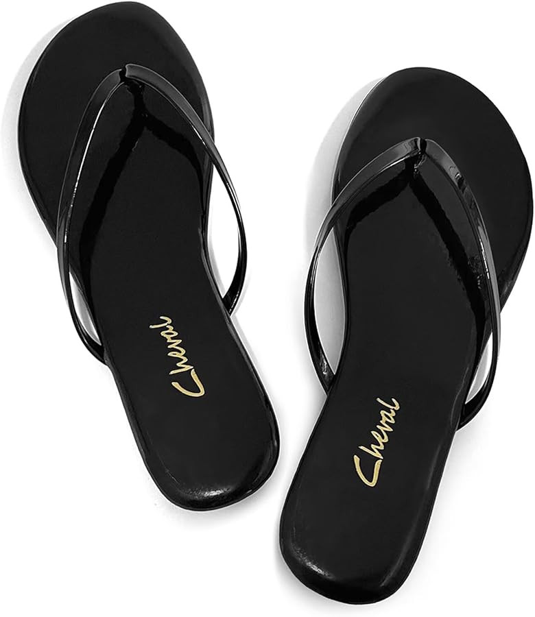 Flat Leather Flip Flops for Women, Comfortable Dressy Thong Sandals 2026 Summer Vacation Essentia... | Amazon (CA)