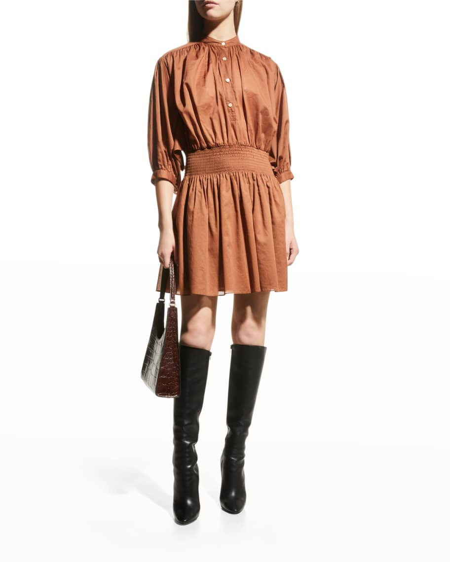 Rebecca Taylor Voile Mini Shirtdress | Neiman Marcus