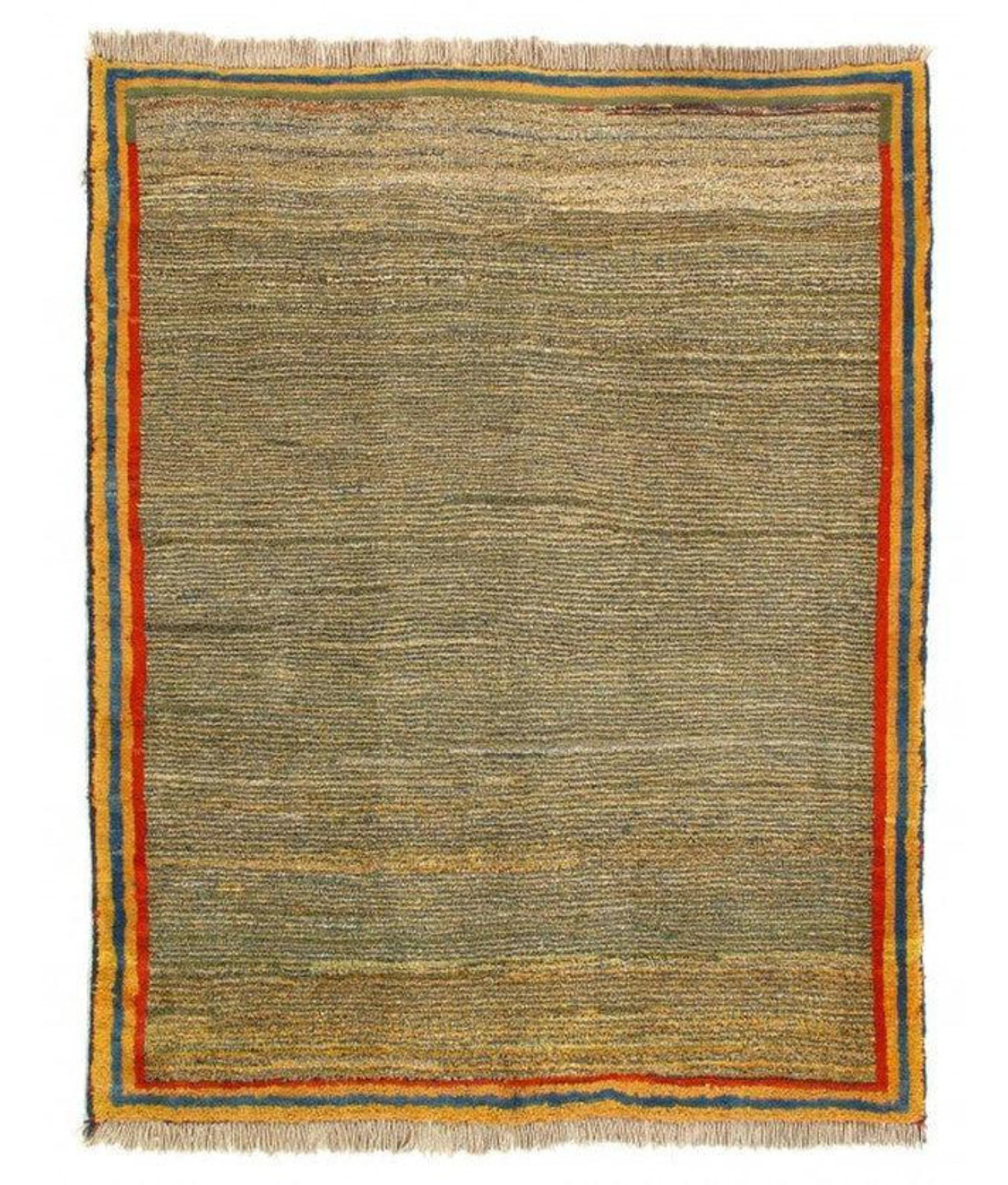 No Pattern and Not Solid Color Handmade Hand-Knotted Rectangle 5'3" x 6'5" Wool/Cotton Area Rug i... | Wayfair North America