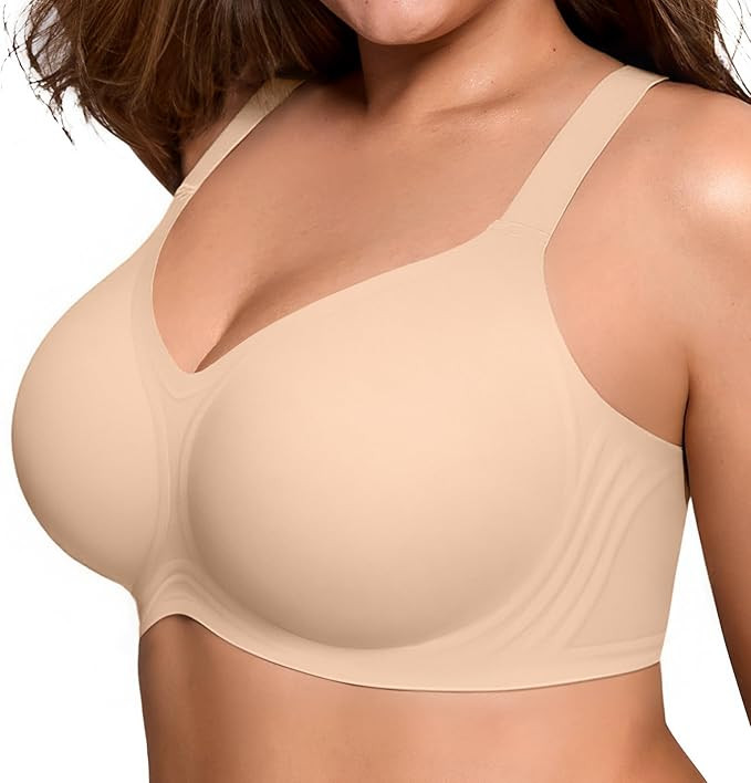 Wireless Bras for Women No Underwire Full Coverage Push Up Bra Support Plus Size Bras for Older W... | Amazon (US)