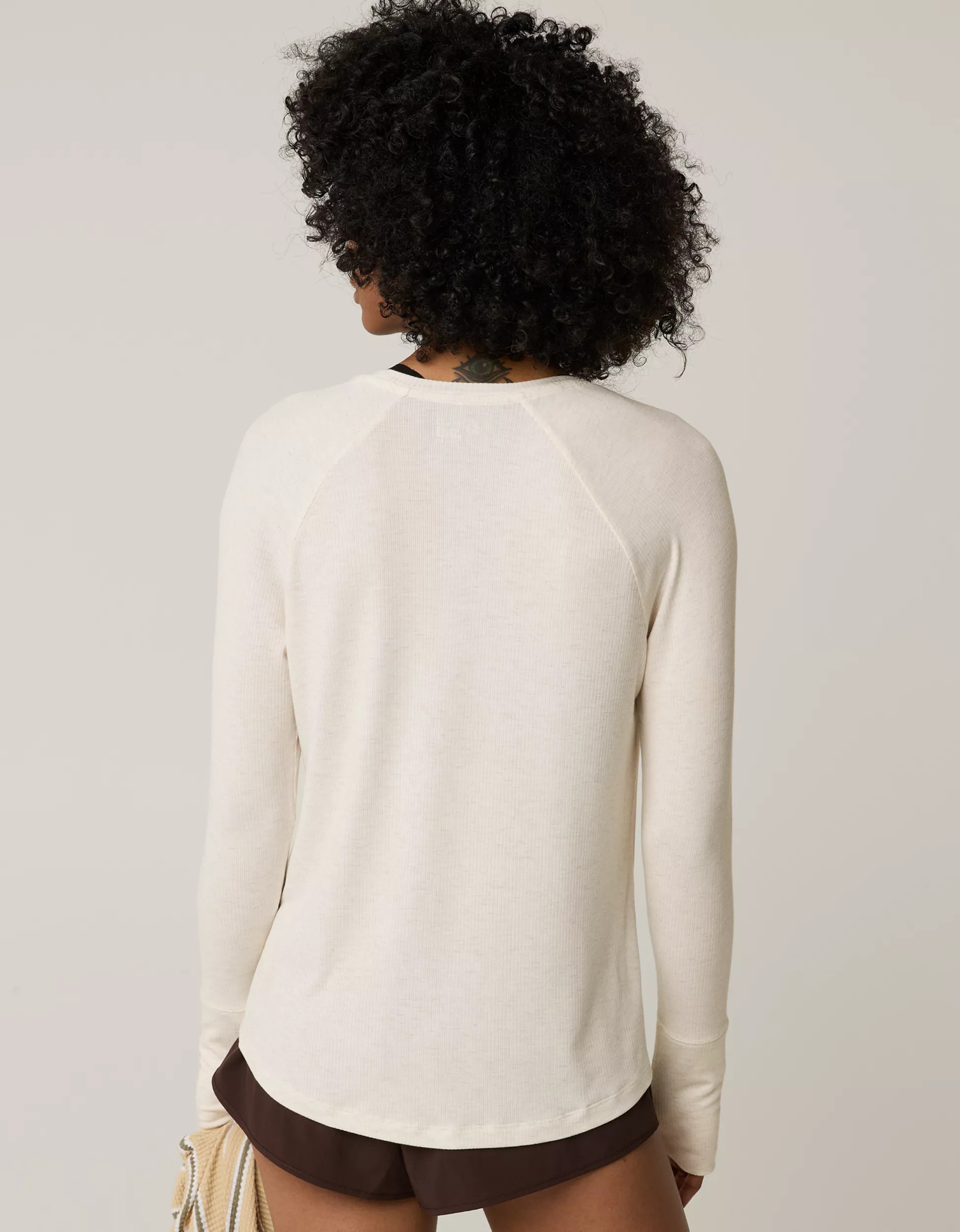 OFFLINE By Aerie Thumbs Up Ribbed Raglan Long Sleeve T-Shirt | Aerie