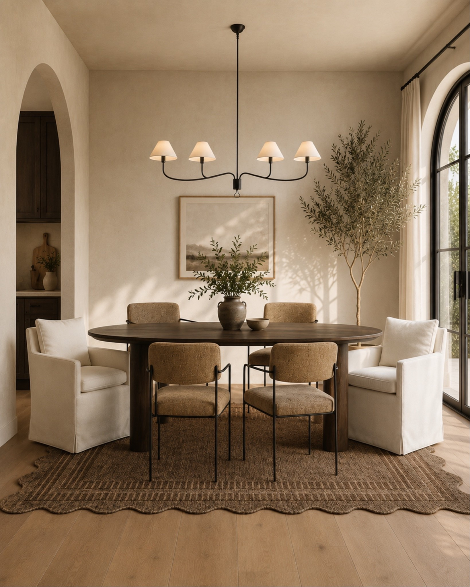 I love this dining room inspiration all from Wayfair! I love the blend of upholstery, metal, and wood—it creates a warm balance that feel livable while high-end!

#LTKHome
