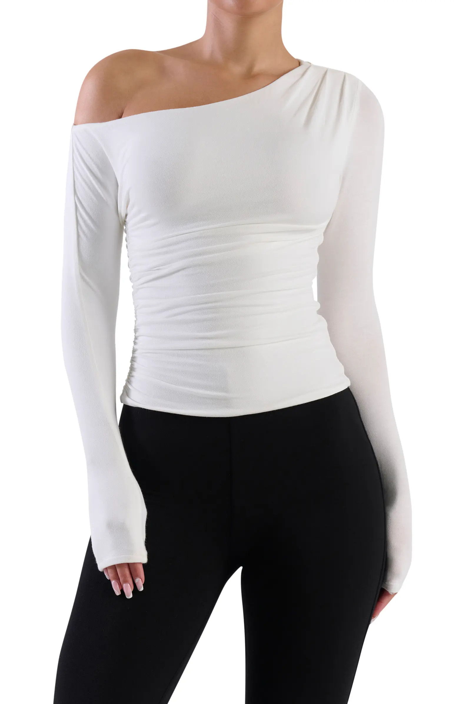 Ruched One-Shoulder Top | Nordstrom