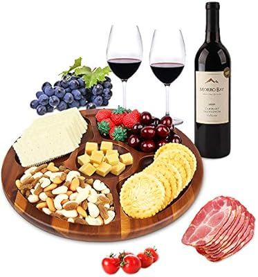 AIDEA Wood Cheese Board,Large Cheese Plate Charcuterie Board for Party/Gift | Amazon (US)
