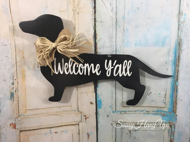 Dachshund Door Hanger, Dog Door Hanger, Dog Door Decoration, Dachshund, Birthday Gift, Dachshund ... | Etsy (US)