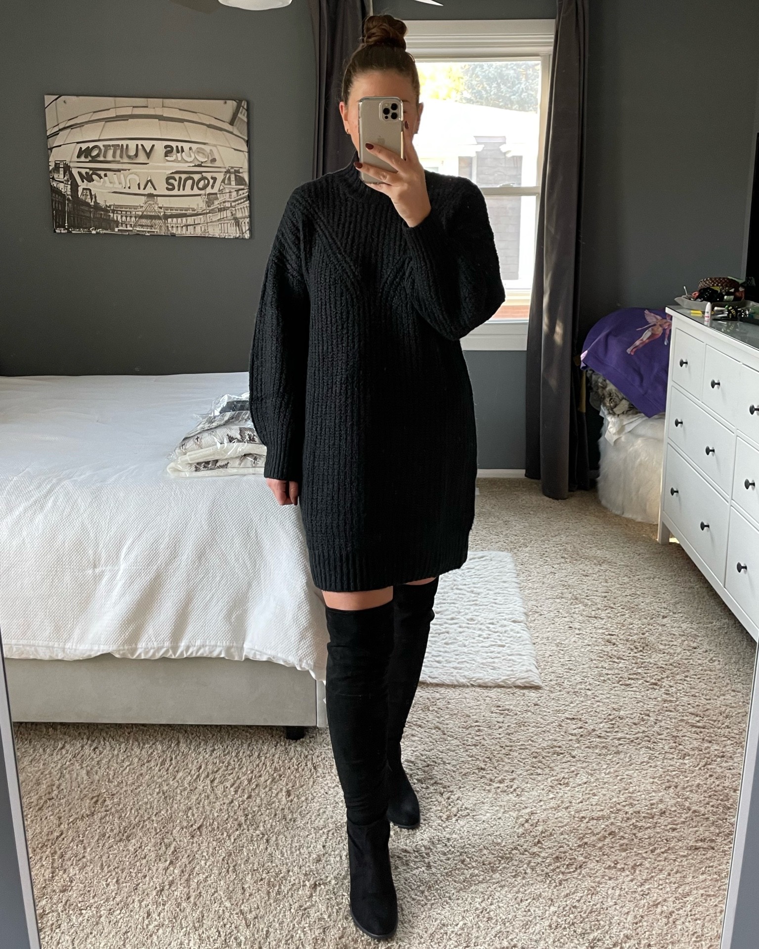 Wearing a size medium dress

#sweaterdress #dress #falldress #falloutfits #fallstyle #falloutfits #boots #thighhighboots #amazon #oldnavy #earrings #jewelry #initialjewelry #dsw #thanksgivingoutfit

#LTKHoliday #LTKCyberweek #LTKunder50