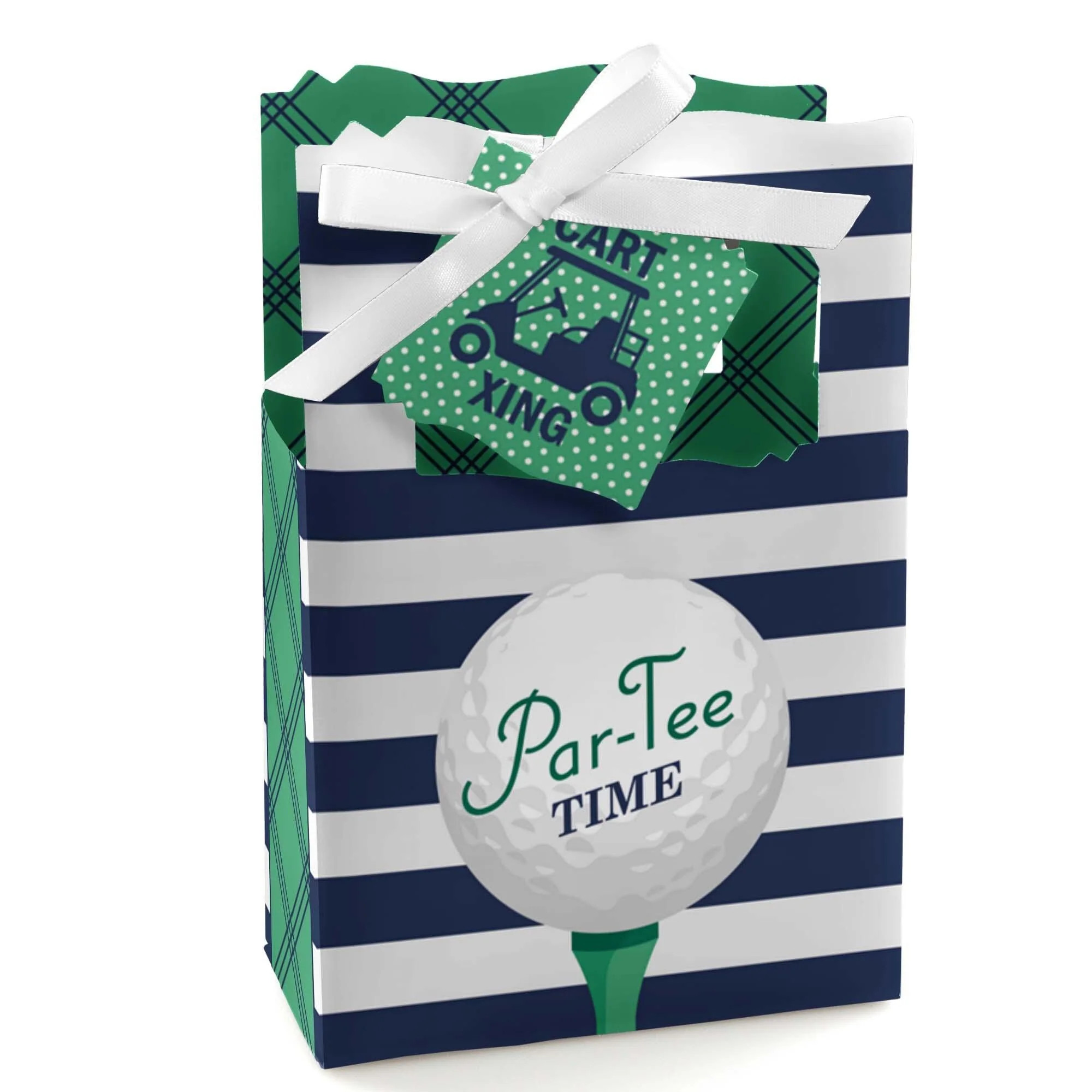Par-Tee Time - Golf - Birthday or Retirement Party Favor Boxes - Set of 12 | Big Dot of Happiness