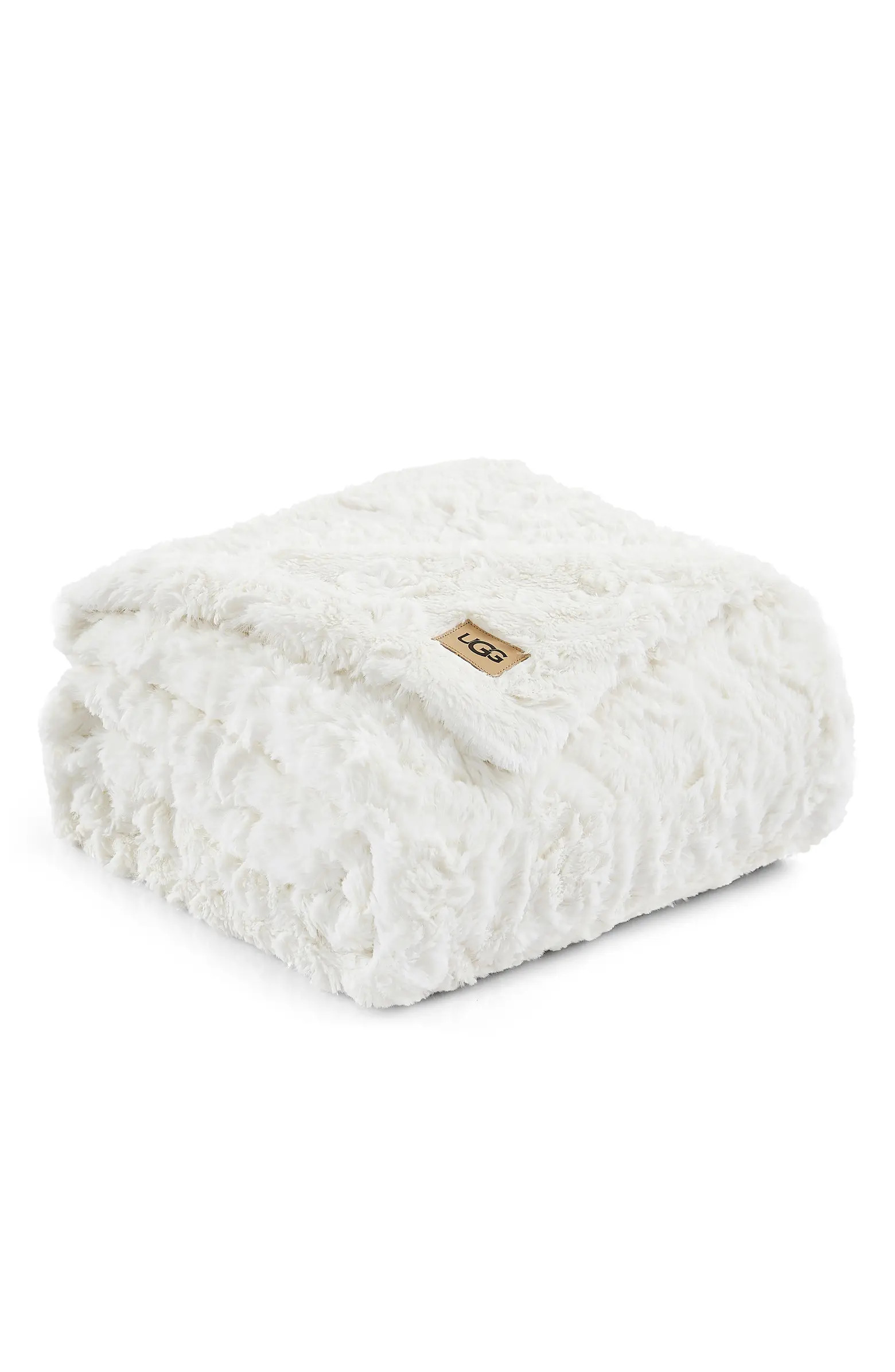 UGG® Adalee Faux Fur Throw Blanket | Nordstrom | Nordstrom