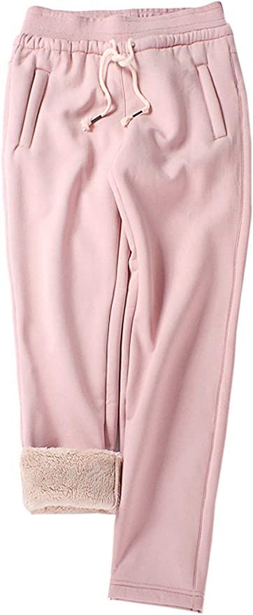 Gihuo Women's Winter Fleece Lined Sweatpants Fleece Jogger Pants | Amazon (US)