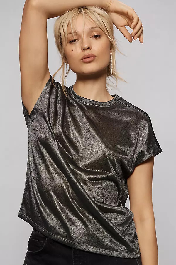 Silky Shimmer Tee | Anthropologie (US)