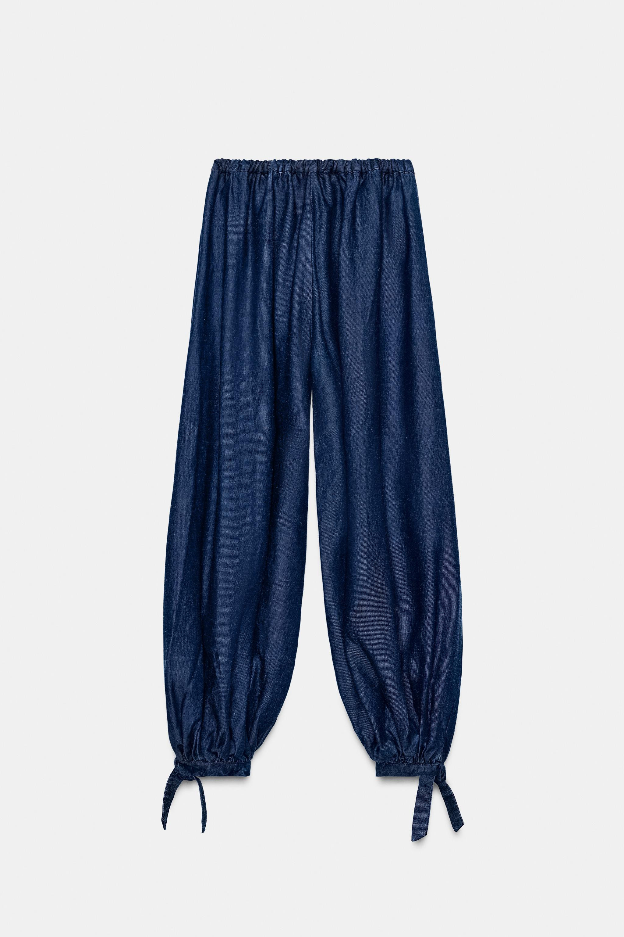 ZW COLLECTION DENIM SAROUEL TROUSERS | Zara AU