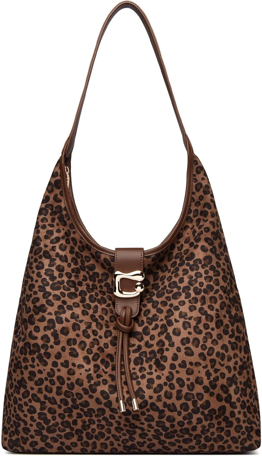 MYHOZEE Suede Hobo Bags for Women Large Slouchy Shoulder Purse Soft Faux Suede Tote Bag with Zipper & Tassel | Amazon (US)