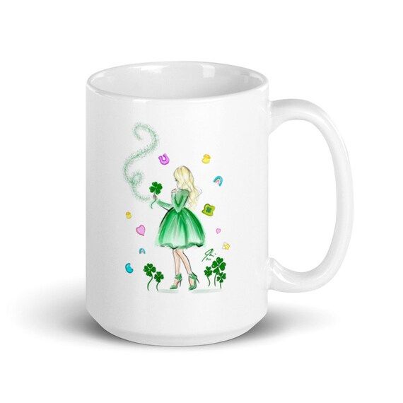 The Lucky Charm Blonde Mug By Melsy's Illustrations | Etsy | Etsy (US)