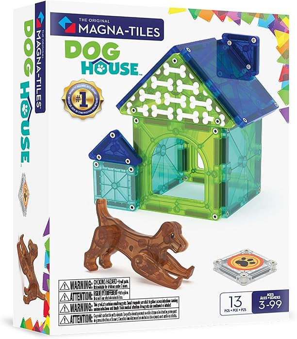 Magna-Tiles Dog House 13-Piece Magnetic Construction Set, The Original Magnetic Building Brand | Amazon (US)