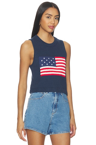 Milo Tank in Navy Flag Knit | Revolve Clothing (Global)