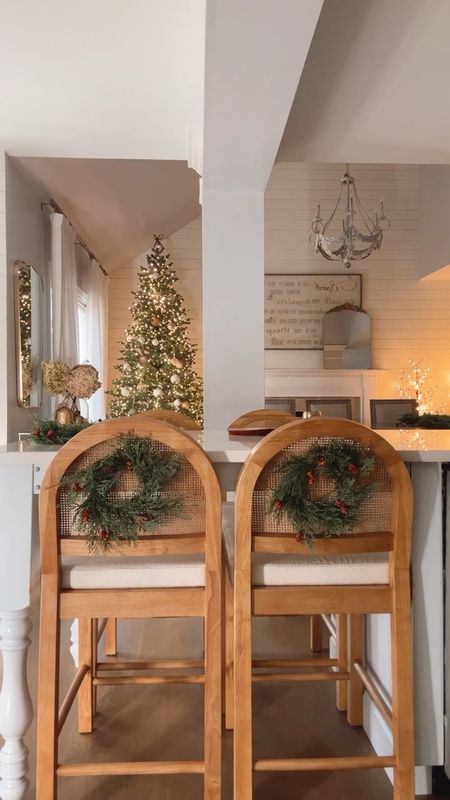 Love these mini cedar wreaths on the back of our rattan kitchen counter stools from Amazon!

Mini wreath, cedar wreath, light oak kitchen counter stool, upholstered counter stool, rattan counter stool, woven counter stool, Nathan James Counter Stool, Christmas Decor, mini Christmas wreath, Home Depot Christmas Tree, Elegant Fir Christmas Tree

Hearth & Hand cedar wreath, Target decor, Amazon furniture, kitchen decor.
#christmas #amazon #target

#LTKHoliday #LTKstyletip #LTKhome